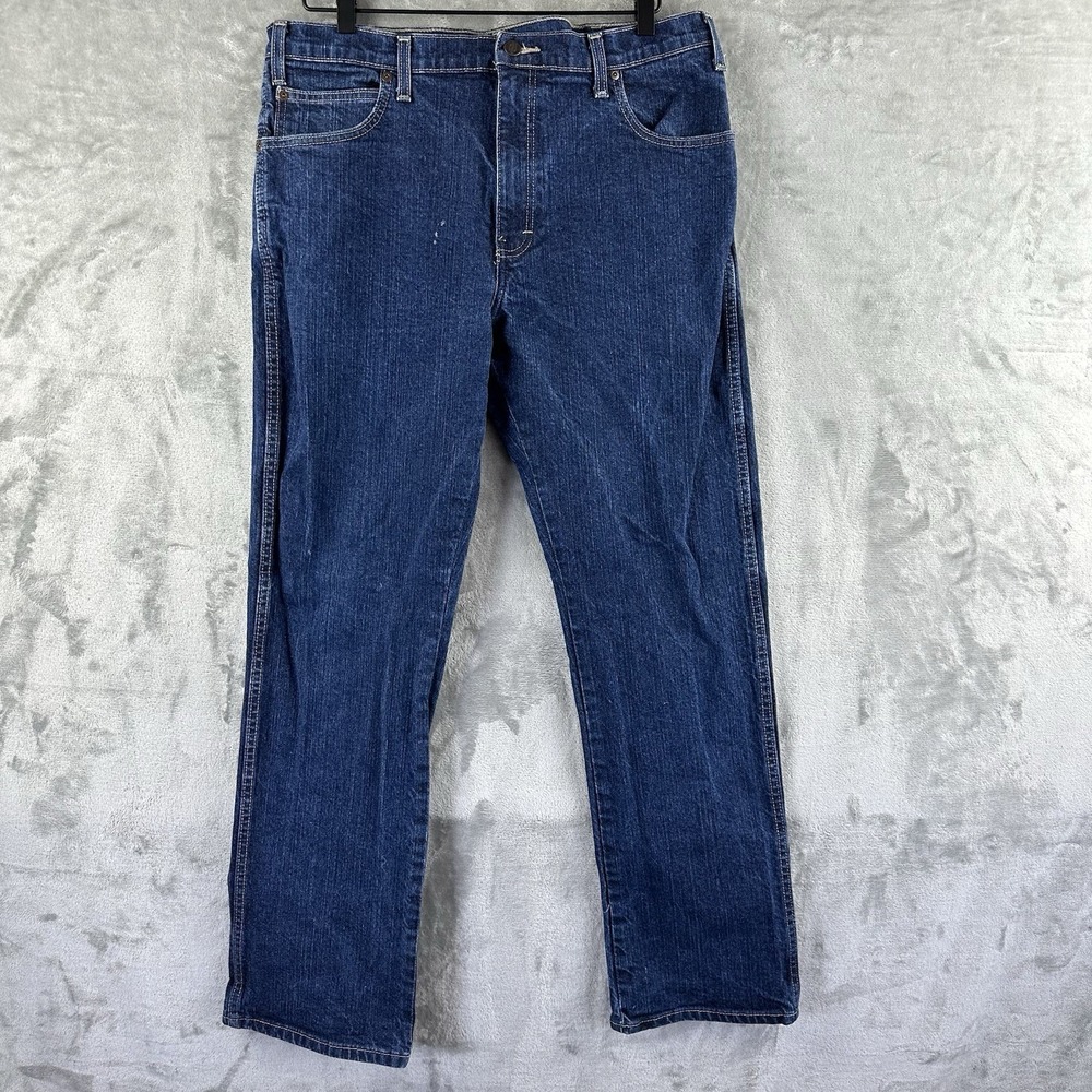 Dickies Jeans Men's 36 x 32 Blue Denim Medium Wash Cotton Blend Regular Fit